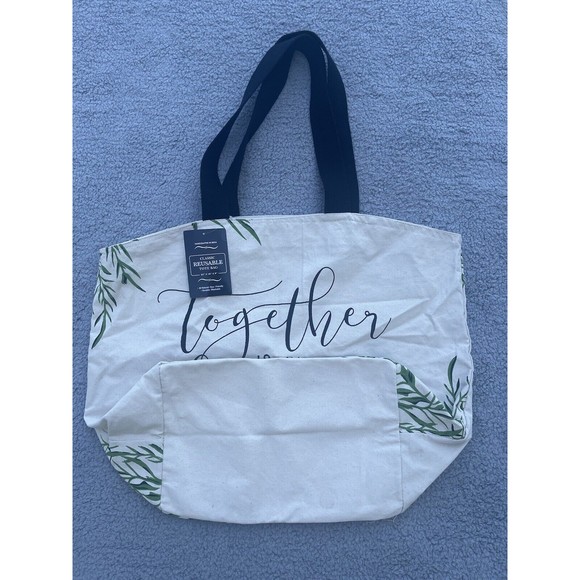 Classic Reusable Tote Bag “Together Is My Favorite Place To Be" - Beige NWT - Picture 4 of 8